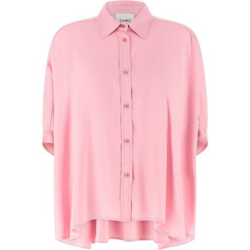 Nude camicia con bottoni - rosa