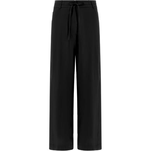 Nude pantaloni con coulisse - nero