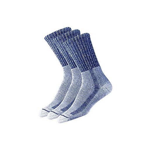 Thorlos lth - calzettoni leggeri da trekking, imbottiti, spessi, navy (3 paia), medium