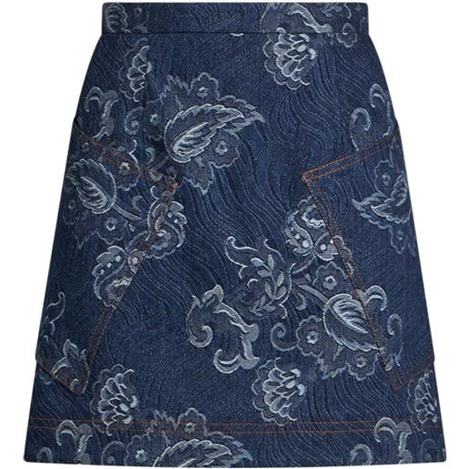 ETRO minigonna denim - blu