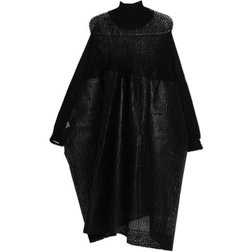 Issey Miyake abito corto panini - nero