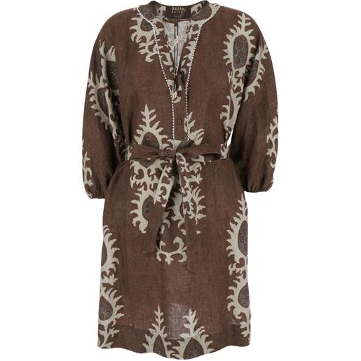 Bazar Deluxe abito corto con stampa - marrone