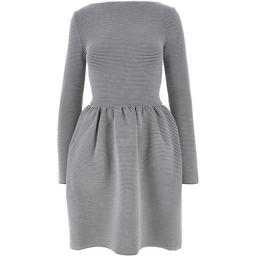 Emporio Armani abito corto a righe - grigio