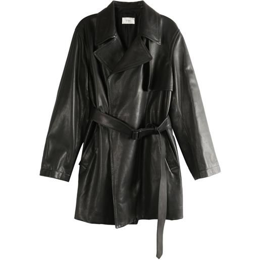 The Row trench con cintura in pelle - nero