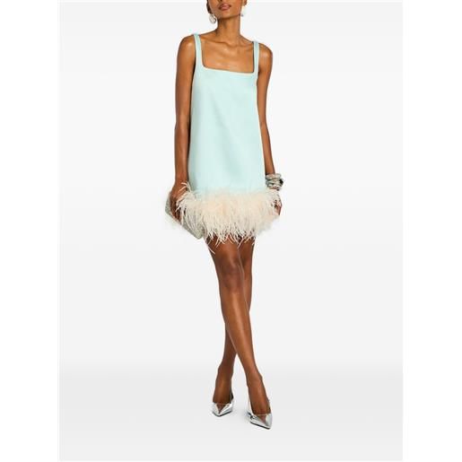 Retrofete abito corto ragna con decorazione - blu