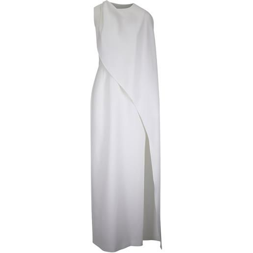 Carolina Herrera abito drappeggiato asimmetrico - bianco
