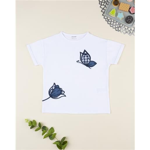 Prénatal t-shirt bambina bianca/blu