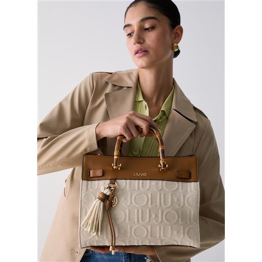 LIUJO liu jo borsa media con charms, beige