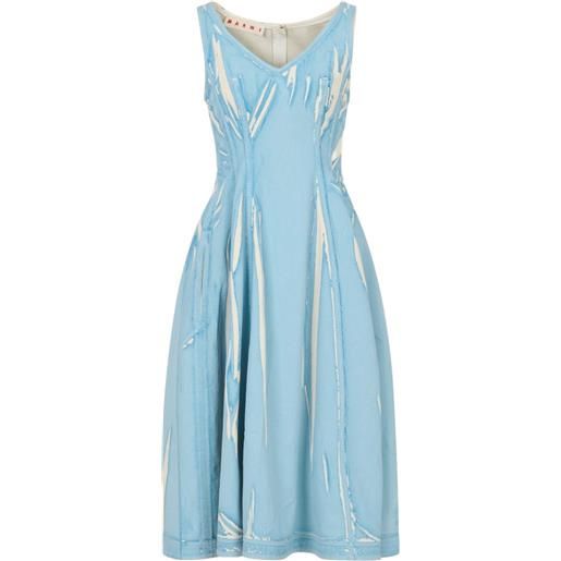 Marni abito con scollo a v - blu