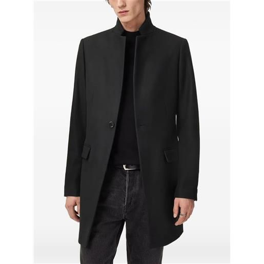 AllSaints cappotto monopetto haydon a collo alto - nero