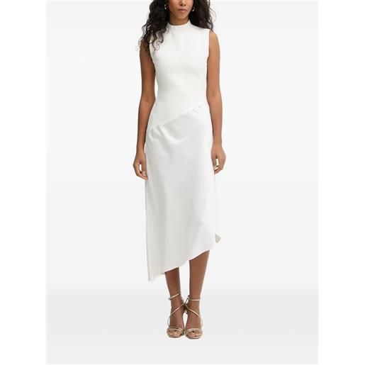 Herve Leger abito midi esme asimmetrico - bianco