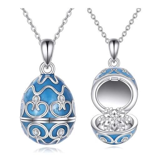 JO WISDOM Collana Fiocco Di Neve In Argento 925 Con Zirconi – Ciondolo Donna Elegante