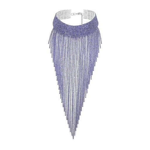 Collana di cristallo a più fili con bavaglino di Italia