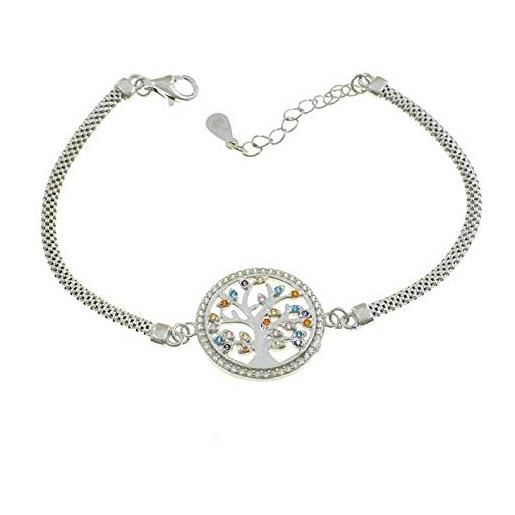 Collana Lotus Silver Albero Della Vita | Argento 925 Con Zirconi | 42 Cm