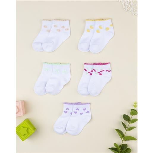 Prénatal pack 5 calze corte bimba frutta