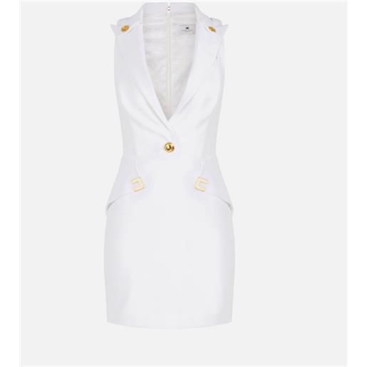 ELISABETTA FRANCHI double-layer stretch crepe mini dress