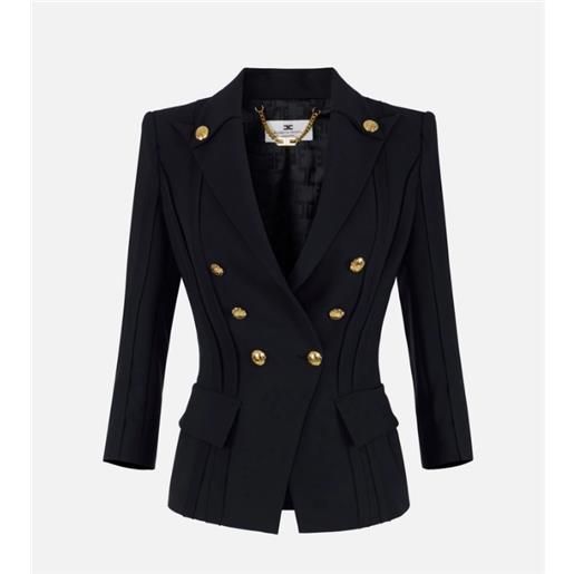 ELISABETTA FRANCHI jacket with raw-cut patterns