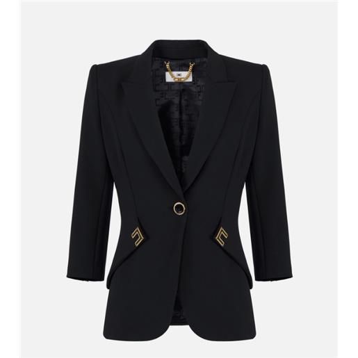 ELISABETTA FRANCHI jacket in double layer stretch crepe