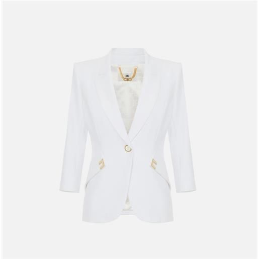 ELISABETTA FRANCHI jacket in double layer stretch crepe