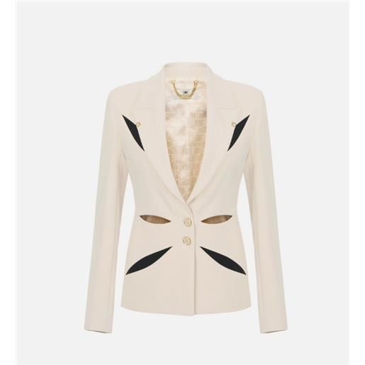 ELISABETTA FRANCHI two-tone cut-out jacket