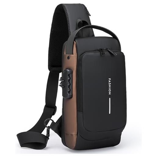 Borsa da petto per uomo Borsa a tracolla Borsa a tracolla USB