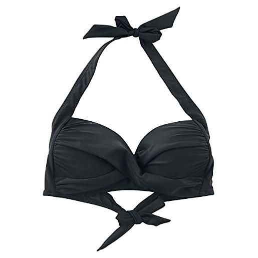 Black Premium By EMP Costume Da Bagno Nero Con Allacciatura, Poliammide Ed Elastan, Lavaggio A Mano