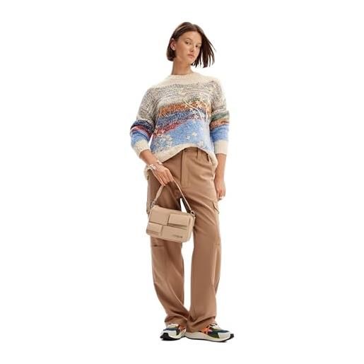 Desigual maglione da donna a maglia spessa, felpa donna, materiale finitura: , l
