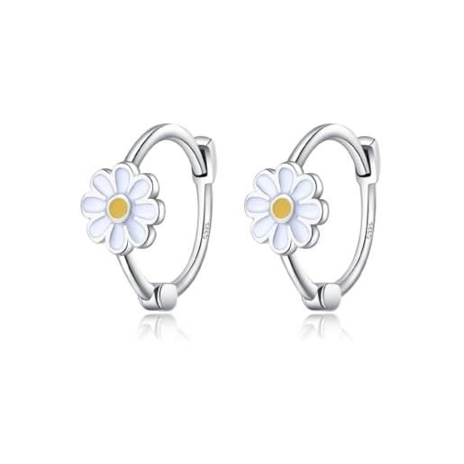 Reffeer Orecchini A Fiore Plumeria In Argento Sterling 925 – Gioielli Ipoallergenici In Confezione Regalo