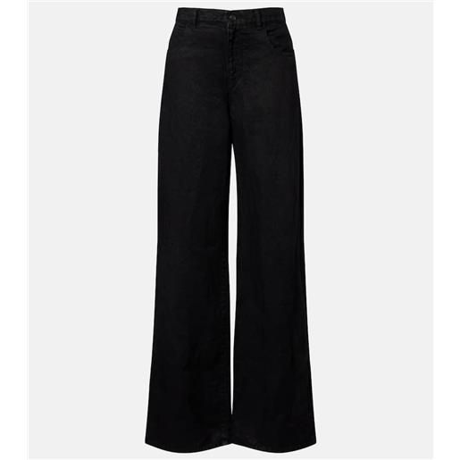 The Row jeans a gamba larga eglitta in lino
