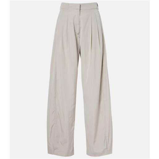 The Row pantaloni regular in misto seta