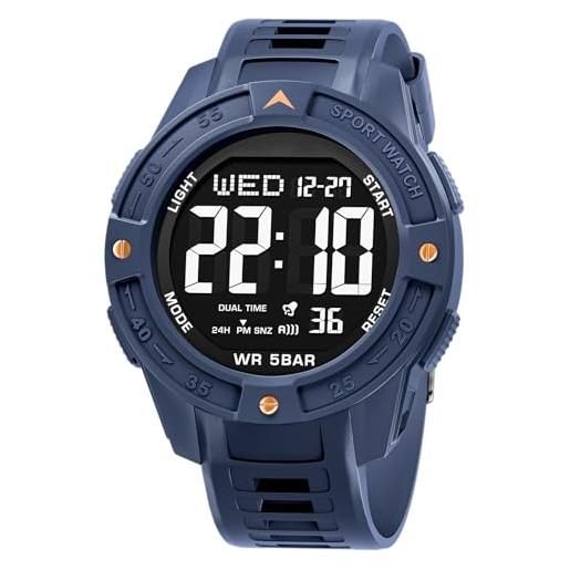 OROLOGIO DA UOMO LOCMAN AERONAUTICA MILITARE CHRONO DIGITALE UTC AL