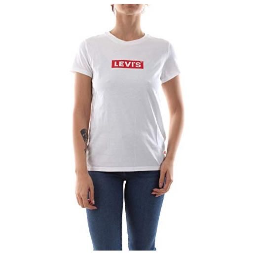 Levi's the perfect tee, t-shirt donna, box tab white plus, xxs