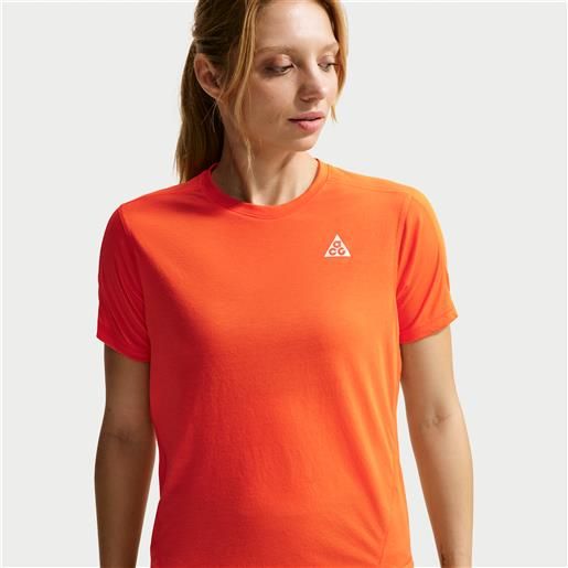 Nike maglia da trail running a manica corta dri-fit Nike acg - donna - arancione