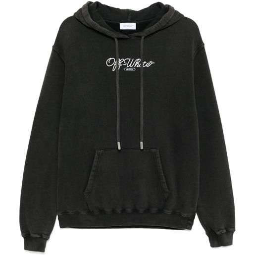 Off-White felpa con cappuccio - grigio