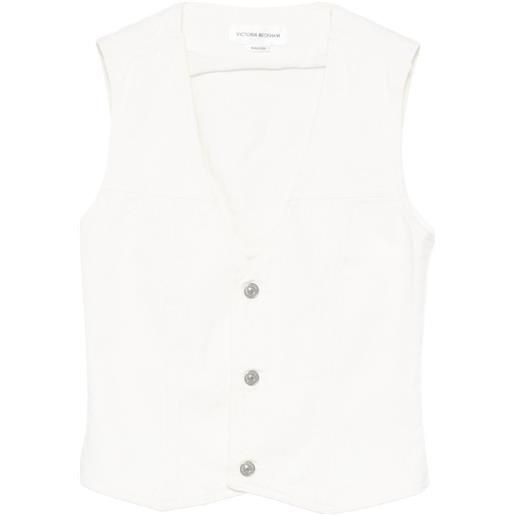 Victoria Beckham gilet con bottoni - bianco
