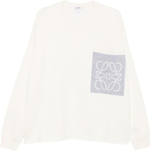 LOEWE felpa con applicazione anagram - toni neutri