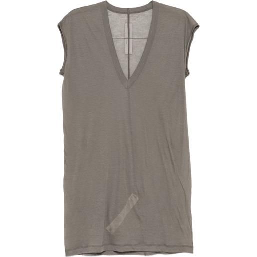 Rick Owens canotta con scollo a v - marrone