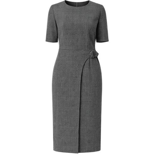 BOSS abito midi a quadri - grigio