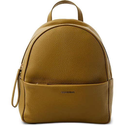 Coccinelle zaino con finitura texture - giallo