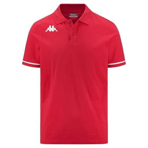 Kappa polo barli uomo, rosso/bianco. , xxxl