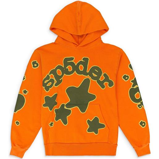 SP5DER felpa beluga con cappuccio - arancione