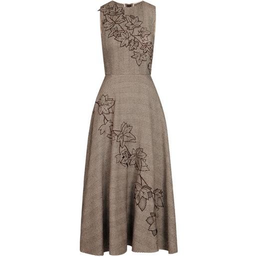 Oscar de la Renta abito con cut-out - toni neutri