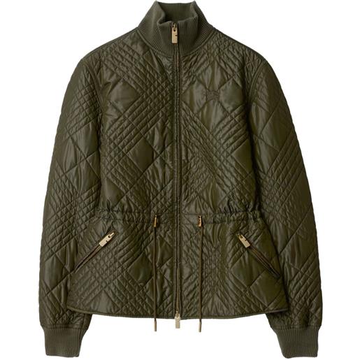 Burberry parka con coulisse - verde