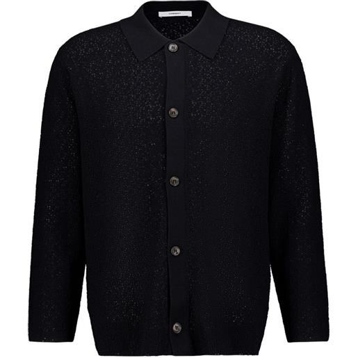COMMAS cardigan con bottoni e colletto - nero