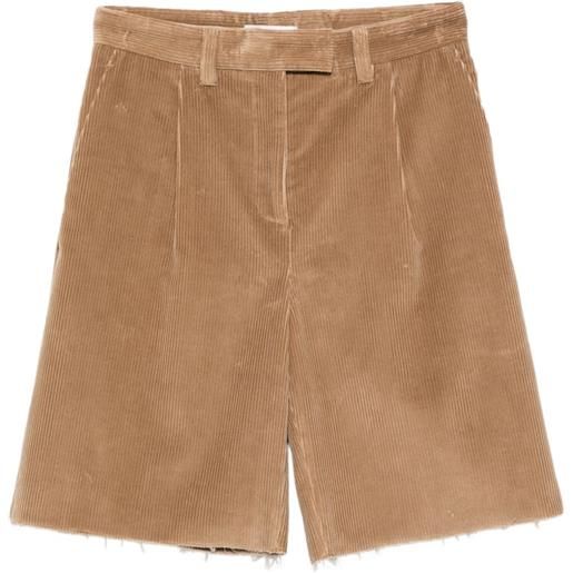 Miu Miu shorts con orlo a taglio vivo - toni neutri