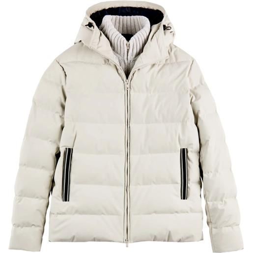 Fay giacca con cappuccio e zip - grigio