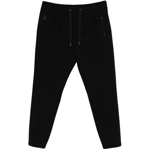 Dolce & Gabbana joggers in jersey con applicazione dg - nero