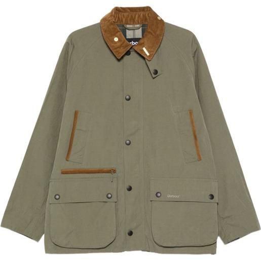 Barbour giacca icons con colletto a coste - verde