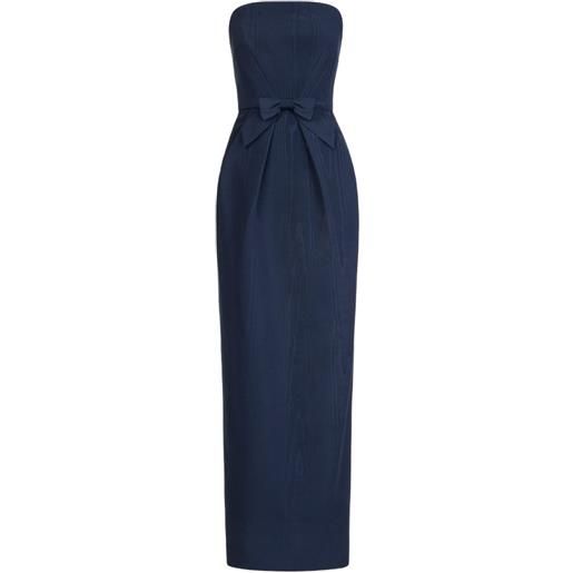 Oscar de la Renta abito da sera con fiocco - blu