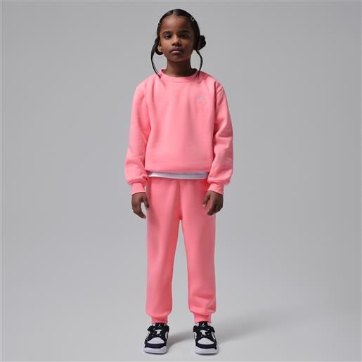 Jordan completo in 2 pezzi con girocollo Jordan brooklyn fleece - bambino/a - rosa